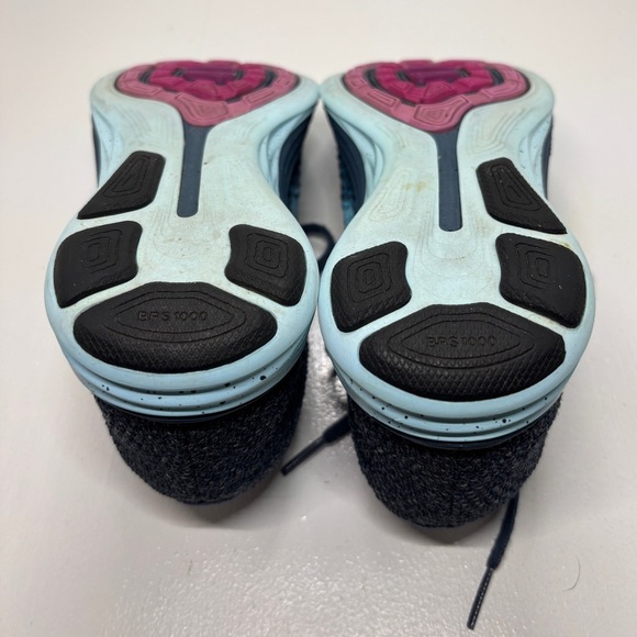 Women's Nike Flyknit Lunar 3 Blue and Pink Running shoes Size 7 - Picture 9 of 11